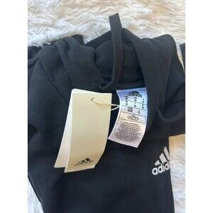 New Adidas Men's Size Medium Black hooded Sweatshirt